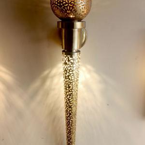 Copper wall torch