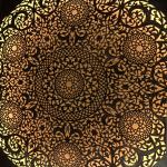 A round copper artwork for wall decoration