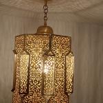 Traditional copper pendant light