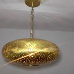 Traditional Moroccan round brass lamp