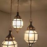 three copper roof lamp