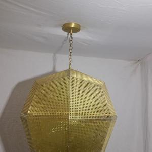 Brass lamp with a modern touch