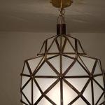 roof copper lamp with white glass