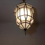 traditional black metal moroccan roof lamp