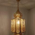 traditional copper moroccan roof lamp
