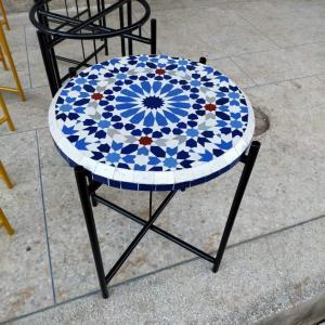 traditional moroccan zellige multicolor table