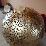 copper traditional ball with amazigh letters